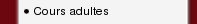Cours adultes et tarifs