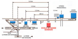 Plan d'accs cole de danse barbiri